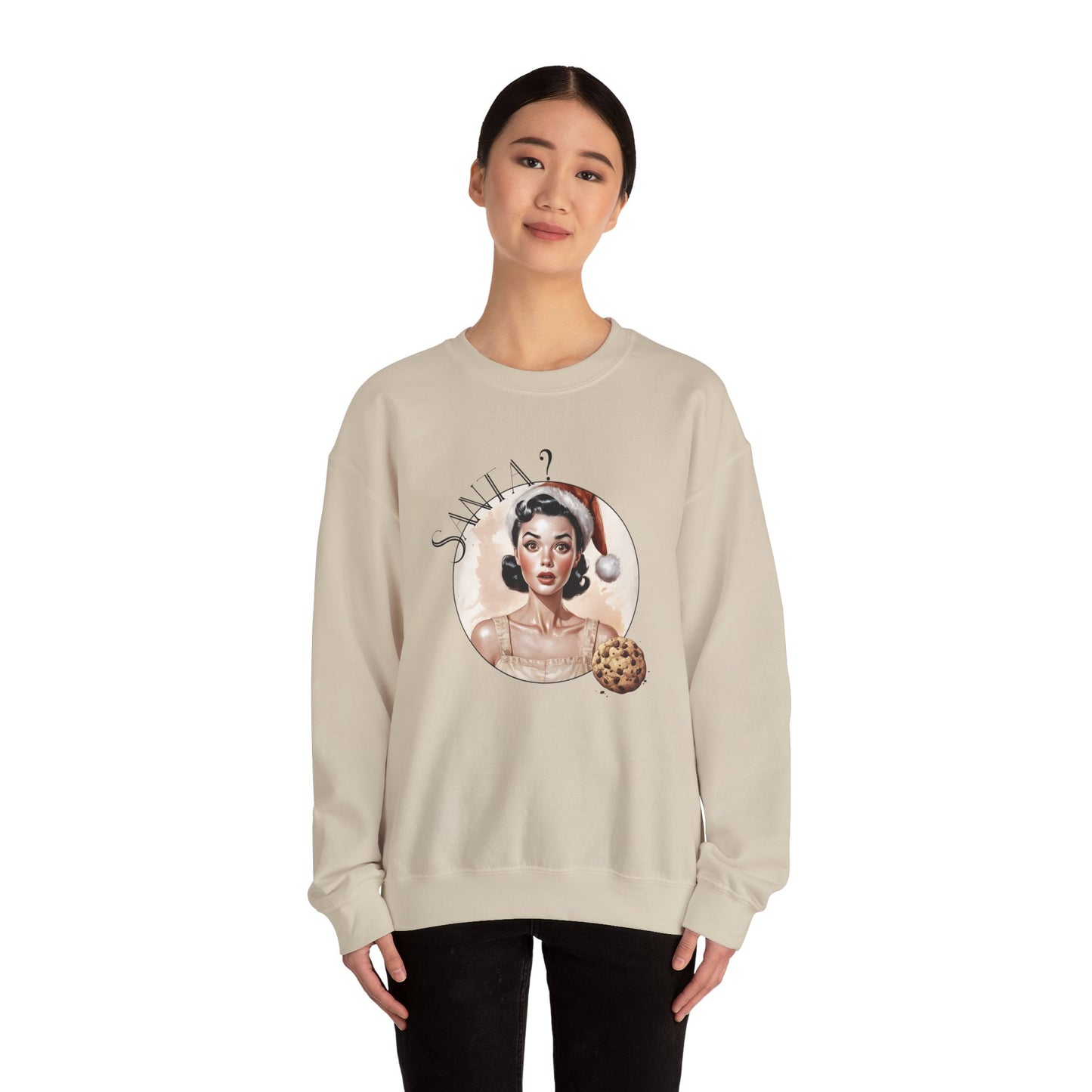Funny Cookie Lover Sweatshirt - Retro Design - Santa? Christmas