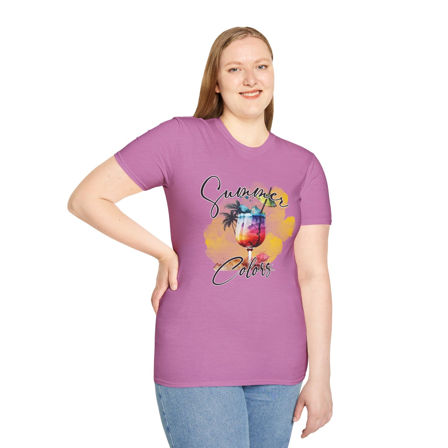 Summer Colors T-Shirt, Unisex Tee for Beach Days, Vacation Style, Summer Outing, Travel Shirt, Gift for Him/Her