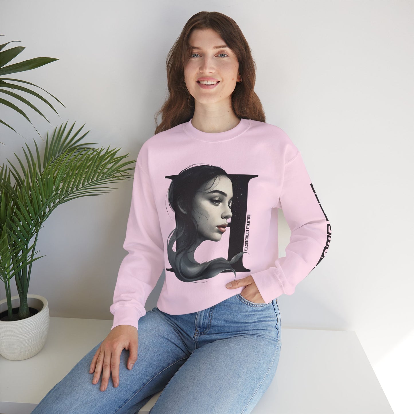 Letter H, Stylish Artistic Sweatshirt, Trendy Crewneck, Graphic Sweater, Cozy Unisex Top, Unique Gift for Art Lovers, Everyday Comfort