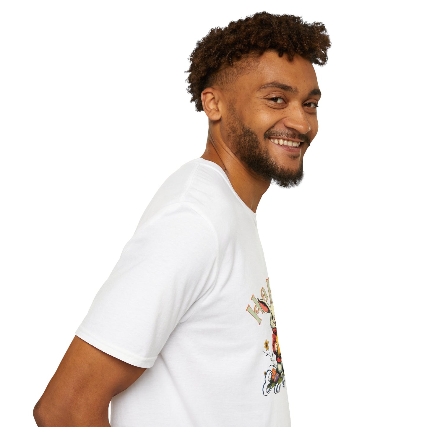 Happy Easter Unisex Softstyle T-shirt - Spring Celebration Tee,easter bunny