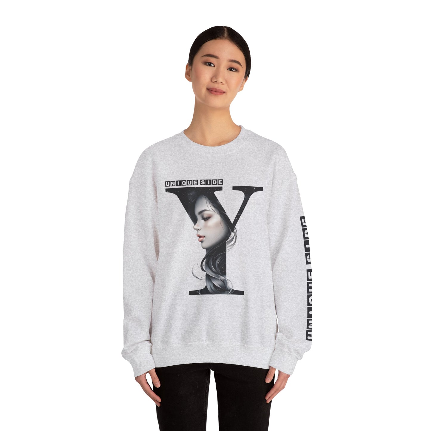 Letter Y, Stylish Artistic Sweatshirt, Trendy Crewneck, Graphic Sweater, Cozy Unisex Top, Unique Gift for Art Lovers, Everyday Comfort