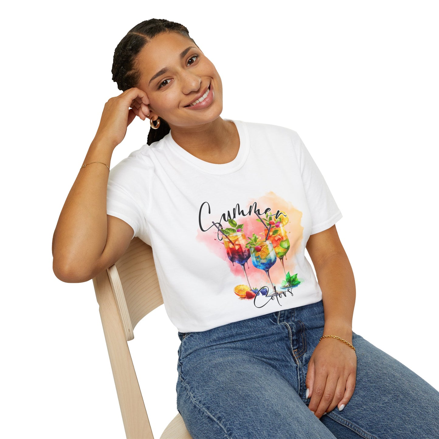 Colorful Floral Summer Unisex T-Shirt, Boho Shirt, Gift for Her, Vacation Tee, Festival Apparel, Summer Outfit