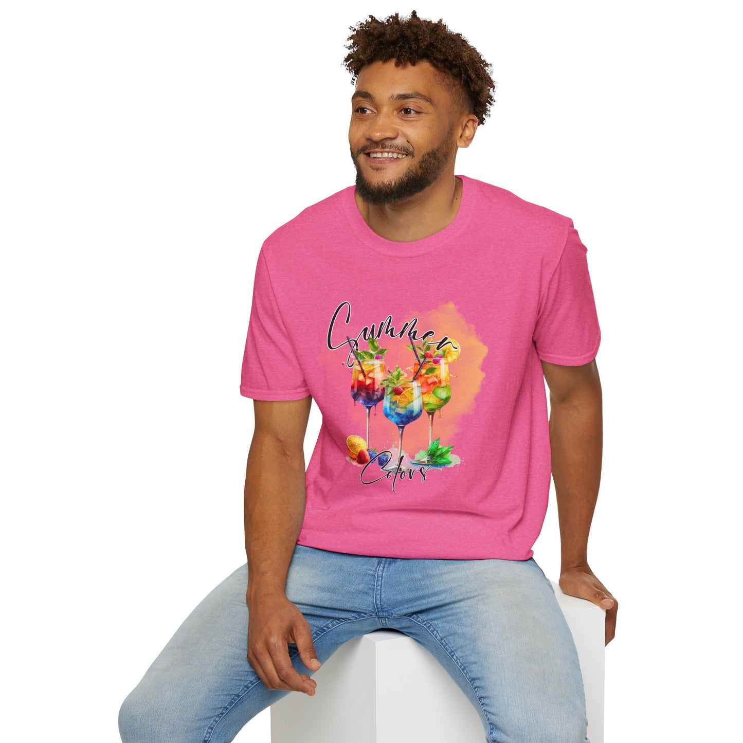 Colorful Floral Summer Unisex T-Shirt, Boho Shirt, Gift for Her, Vacation Tee, Festival Apparel, Summer Outfit