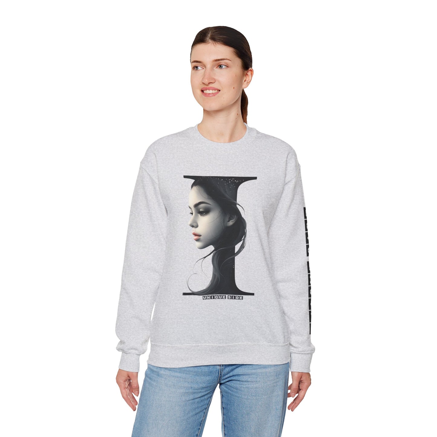 Letter I, Stylish Artistic Sweatshirt, Trendy Crewneck, Graphic Sweater, Cozy Unisex Top, Unique Gift for Art Lovers, Everyday Comfort