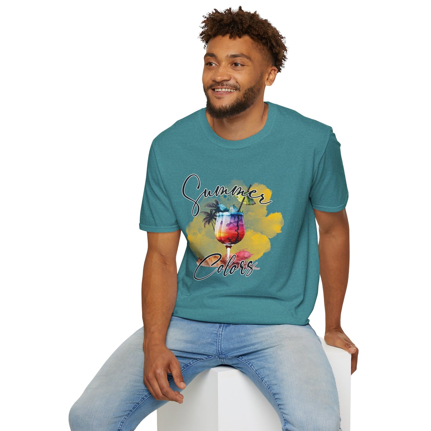 Summer Colors T-Shirt, Unisex Tee for Beach Days, Vacation Style, Summer Outing, Travel Shirt, Gift for Him/Her