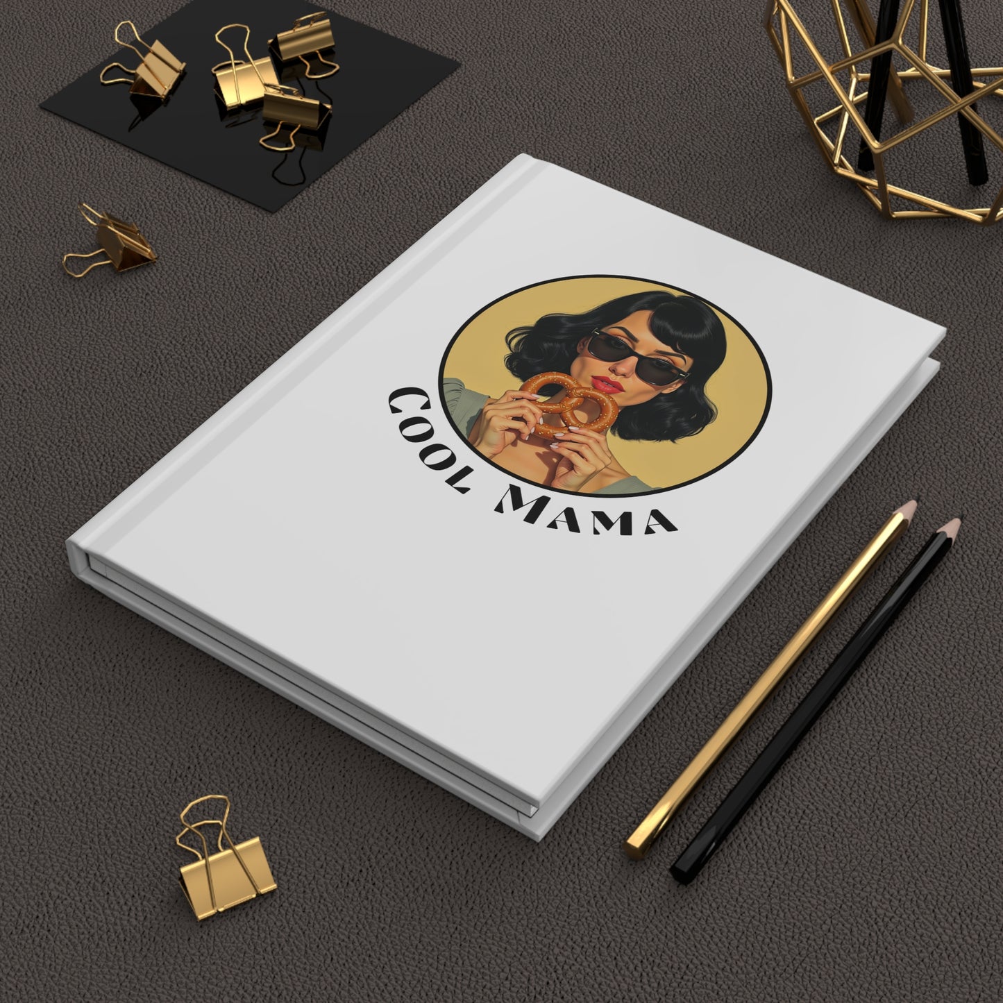 Vintage Cool Mama Hardcover Journal - Perfect Gift for Moms, Stylish Notebook, Recipe Planner, Writing Journal, Travel Diary