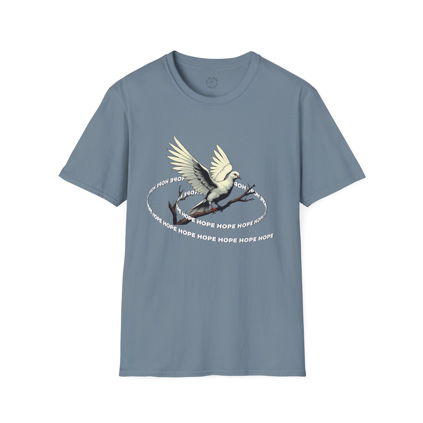 Hopeful Wings Unisex Softstyle T-Shirt - Inspirational Graphic Tee,dove,twisted