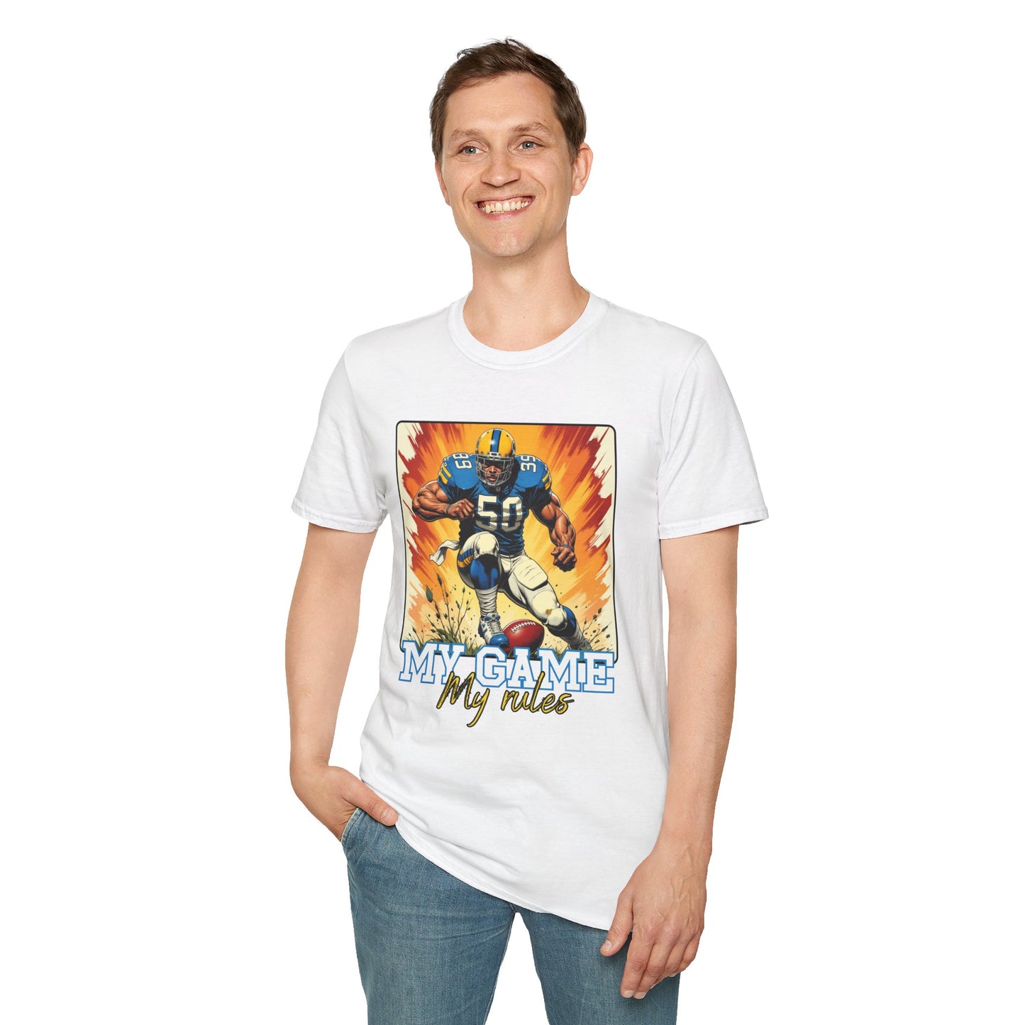 My Game My Rules Unisex Softstyle T-Shirt - Perfect for Sports Fans.sport