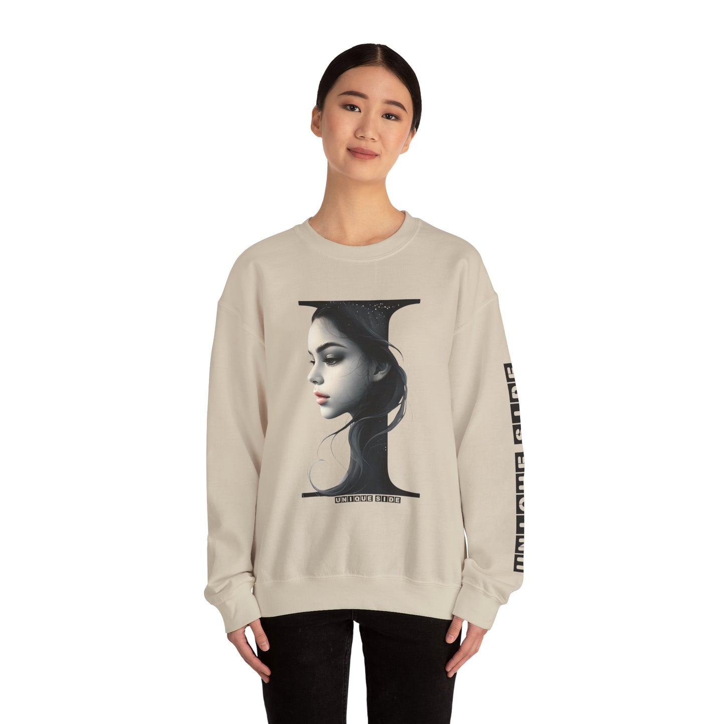 Letter I, Stylish Artistic Sweatshirt, Trendy Crewneck, Graphic Sweater, Cozy Unisex Top, Unique Gift for Art Lovers, Everyday Comfort