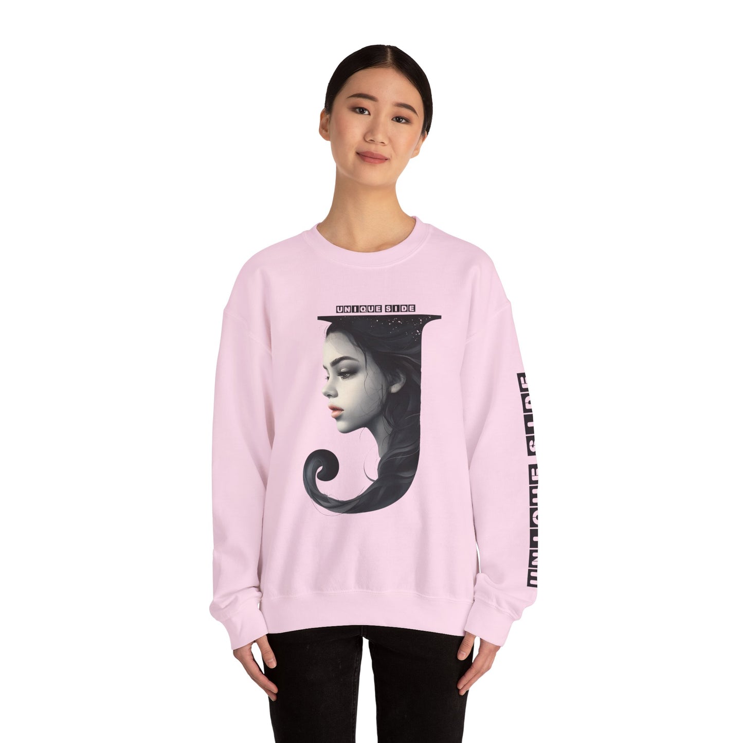 Letter J, Stylish Artistic Sweatshirt, Trendy Crewneck, Graphic Sweater, Cozy Unisex Top, Unique Gift for Art Lovers, Everyday Comfort