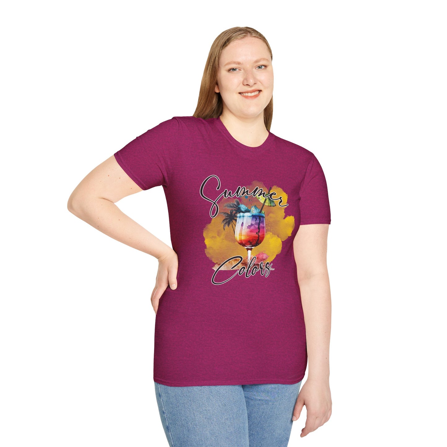 Summer Colors T-Shirt, Unisex Tee for Beach Days, Vacation Style, Summer Outing, Travel Shirt, Gift for Him/Her