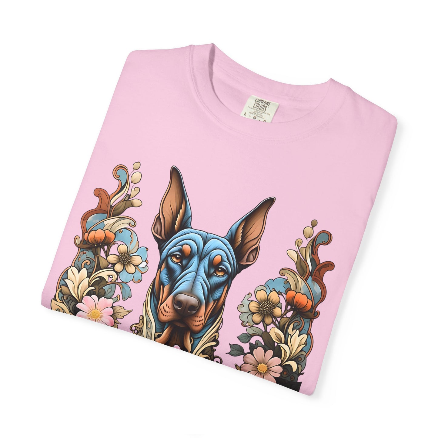 Pure Love Dog Art Unisex T-Shirt - Vibrant Floral Design