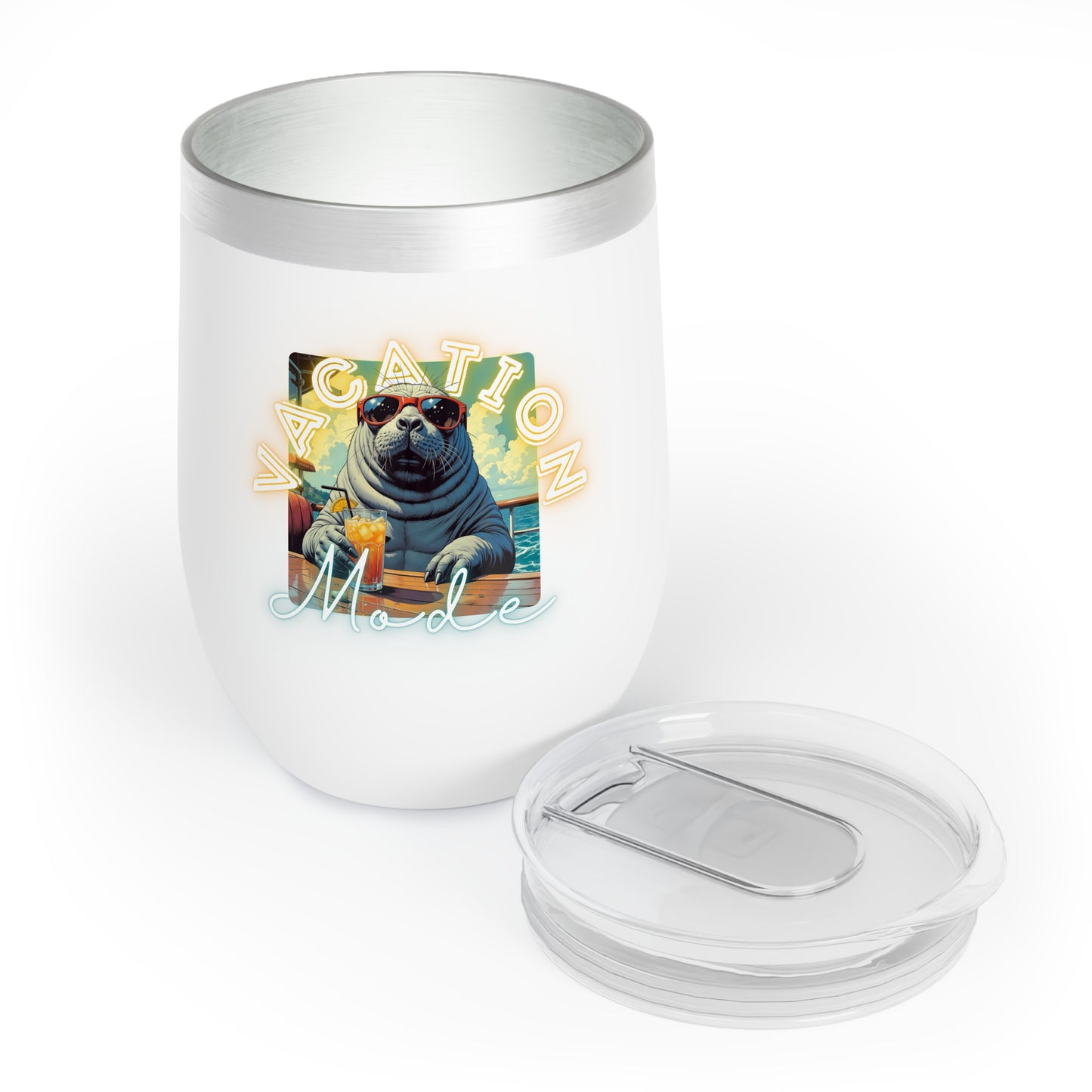 Chill Wine Tumbler - Vacation Mode with Fun Design for Relaxation and Celebrations,vacation