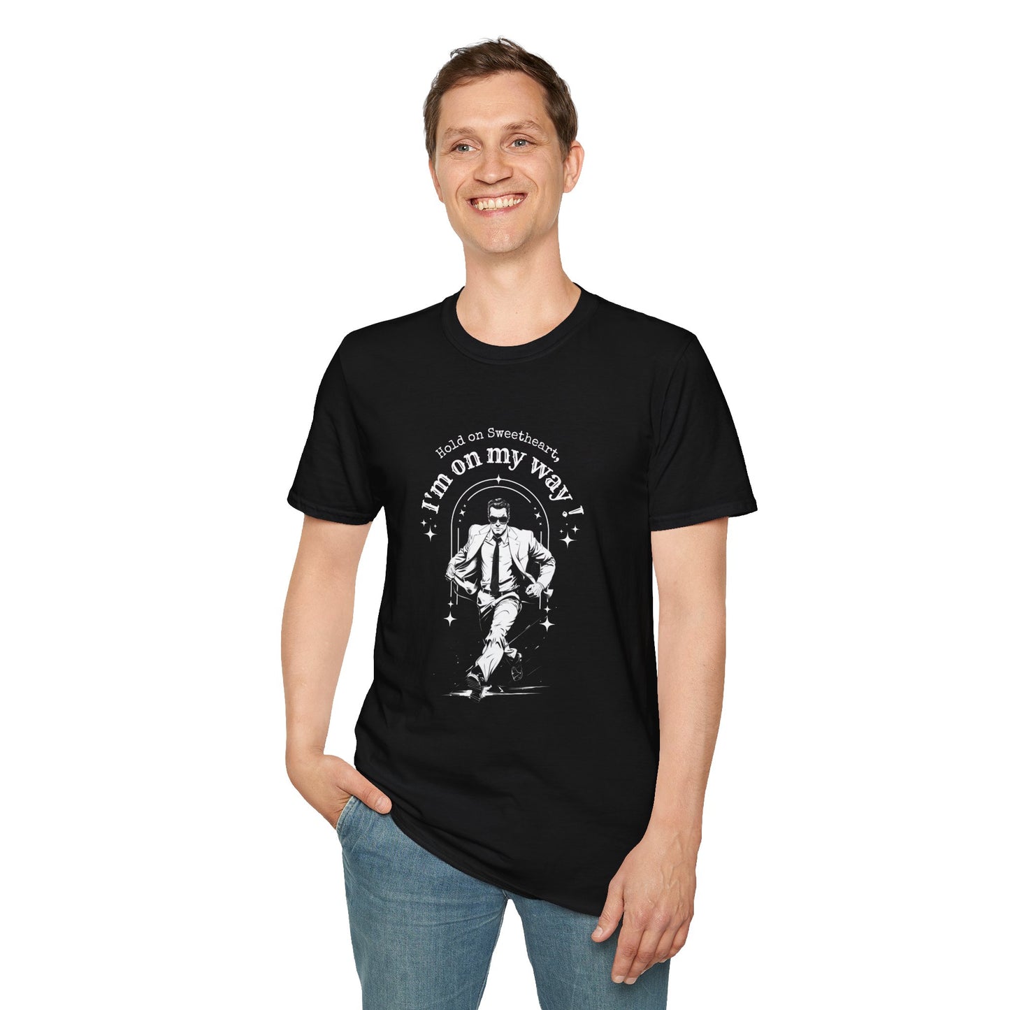 Unisex Softstyle T-Shirt – Retro 'I'm on my Way' Graphic Tee,