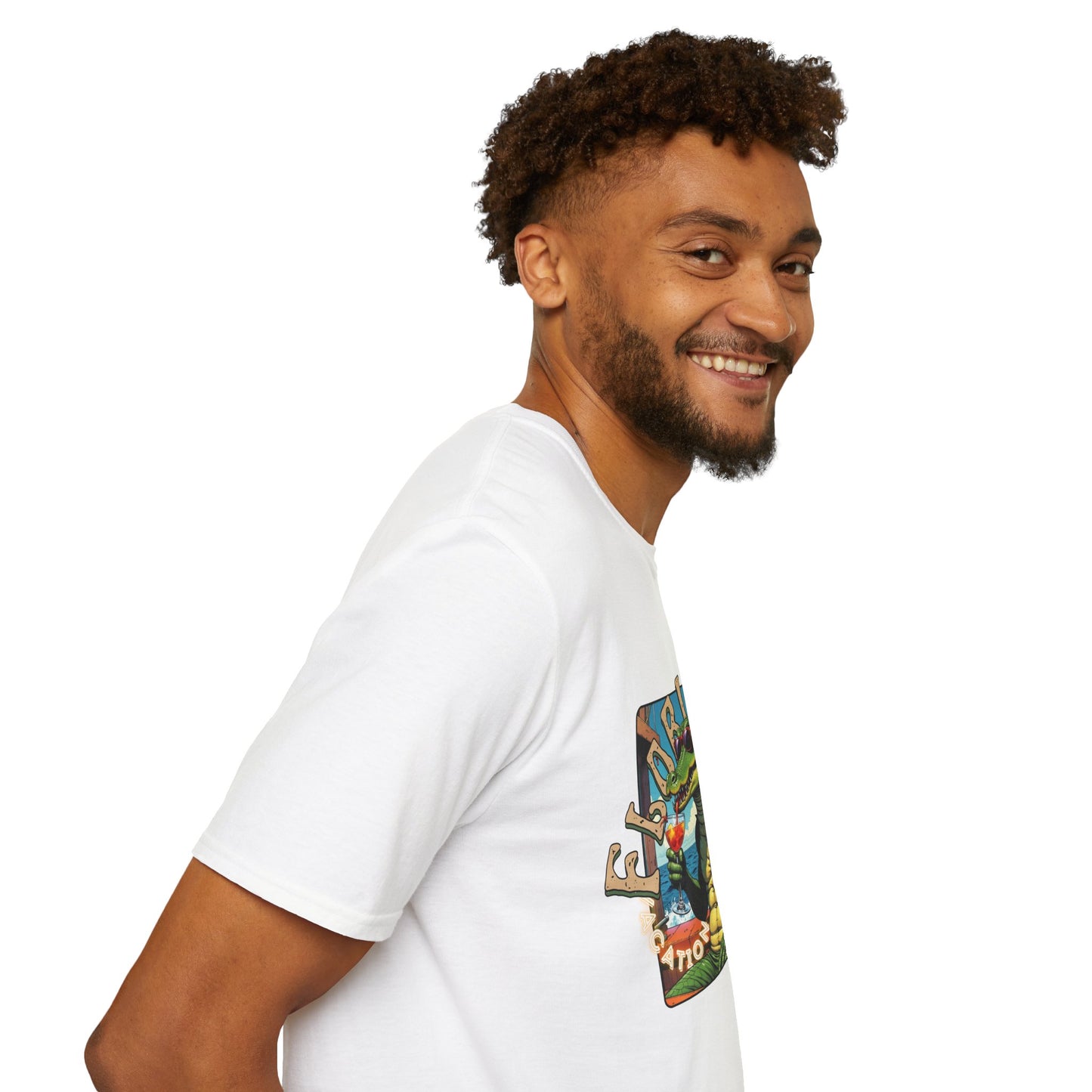 Florida Alligator Unisex Softstyle T-Shirt - Retro Vibe Casual Tee,vacation ,florida,