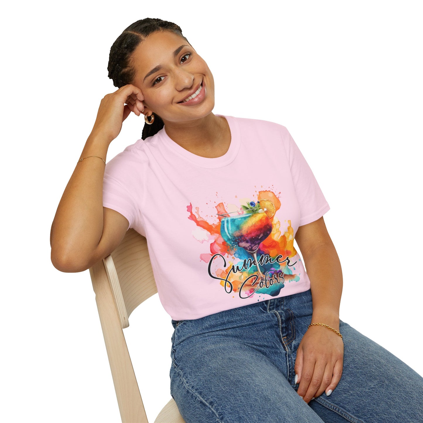 Colorful Artistic T-Shirt with Inspirational Design, Unisex Softstyle Tee, Gift for Art Lovers, Casual Wear, Birthday Gift Idea