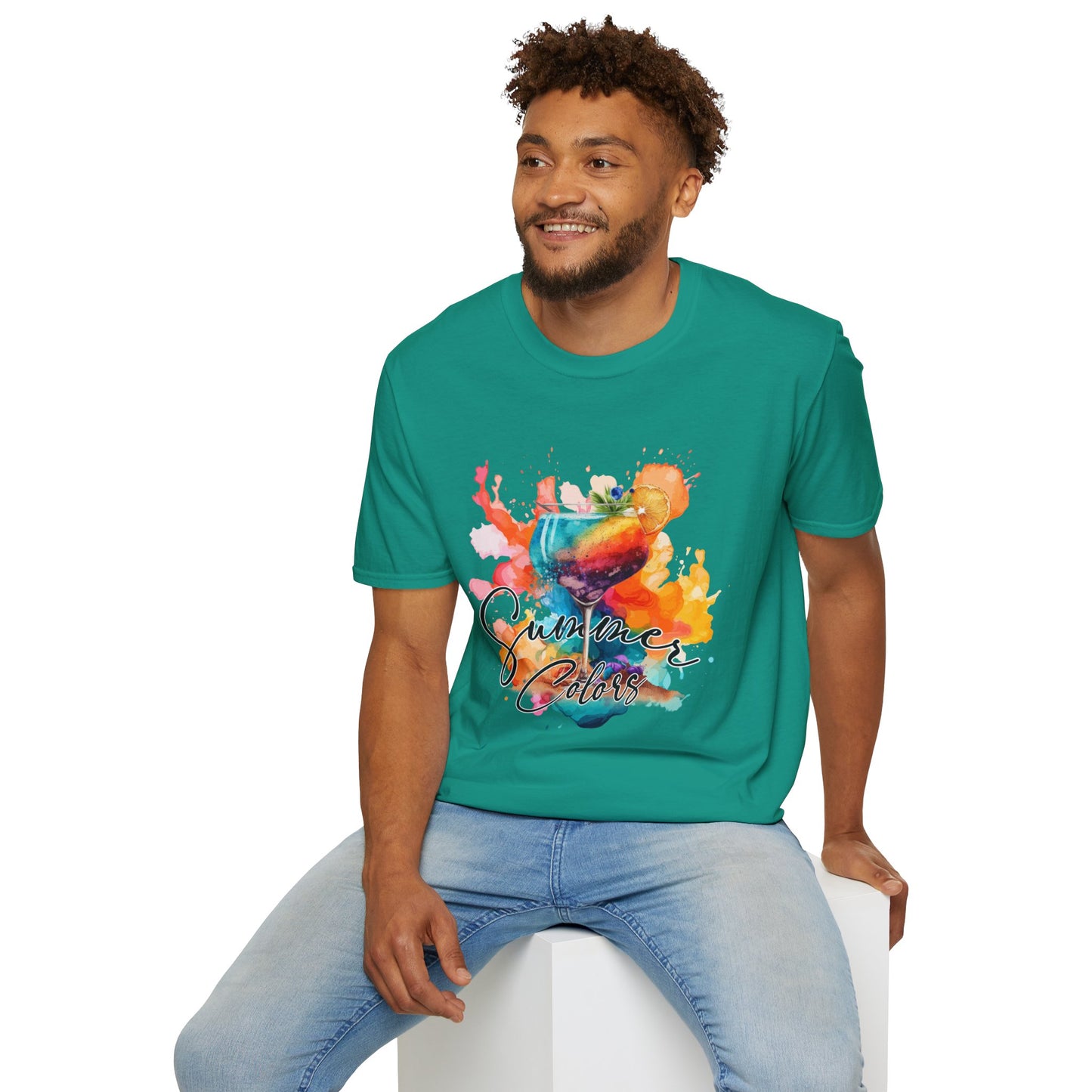Colorful Artistic T-Shirt with Inspirational Design, Unisex Softstyle Tee, Gift for Art Lovers, Casual Wear, Birthday Gift Idea