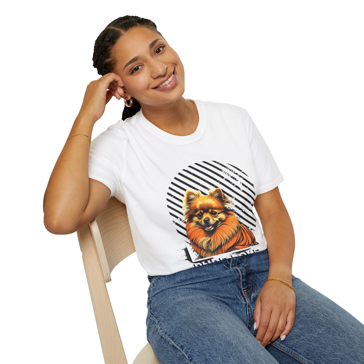 Pure Love Pomeranian T-Shirt - Unisex Softstyle Tee for Dog Lovers