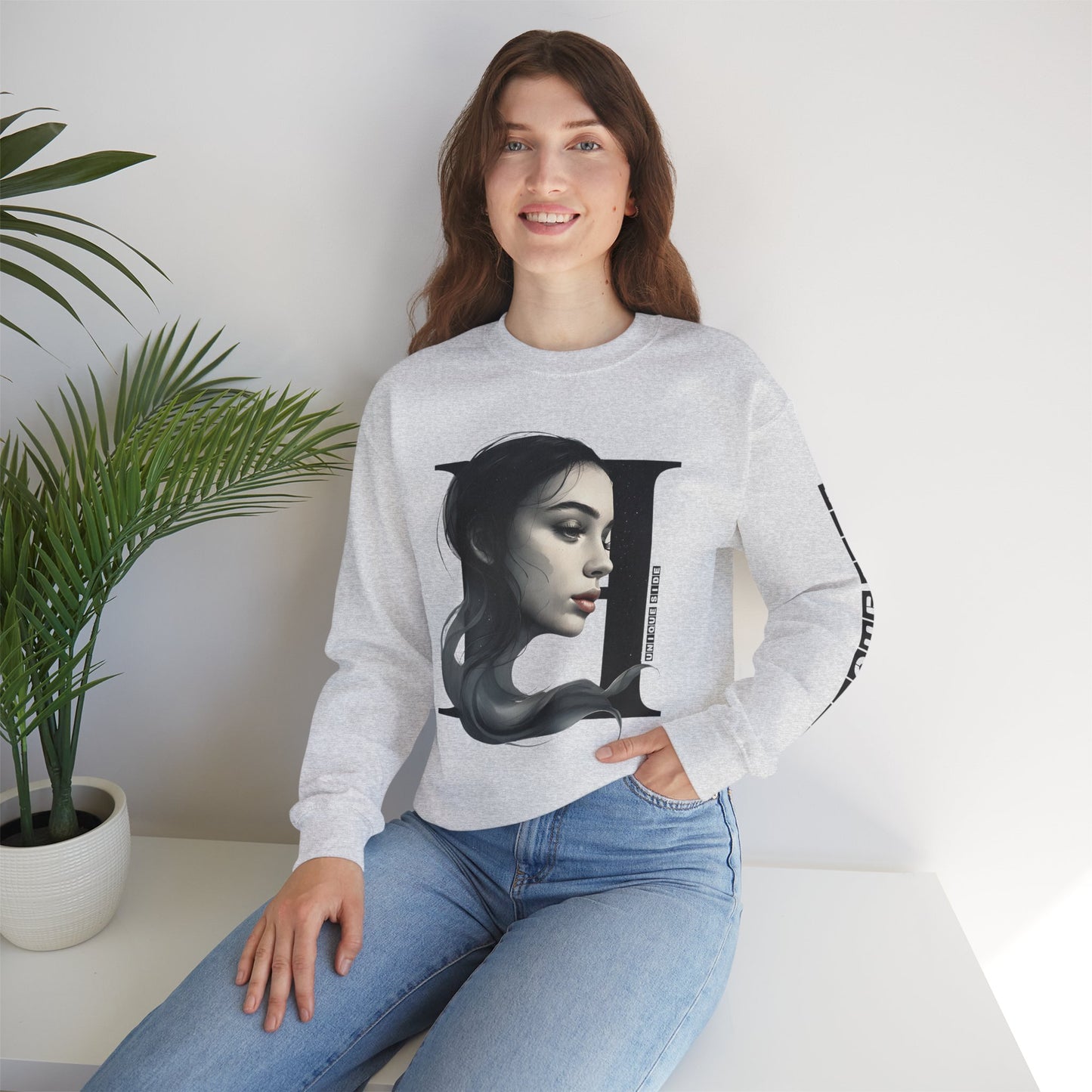 Letter H, Stylish Artistic Sweatshirt, Trendy Crewneck, Graphic Sweater, Cozy Unisex Top, Unique Gift for Art Lovers, Everyday Comfort