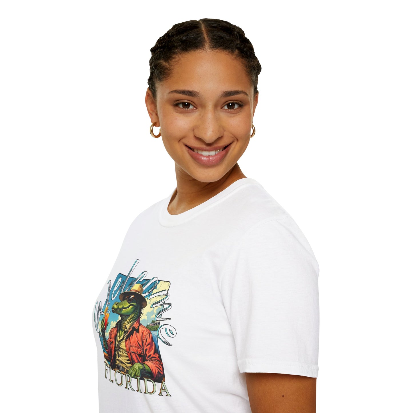Welcome to Florida Graphic Unisex Softstyle T-Shirt, florida,gator