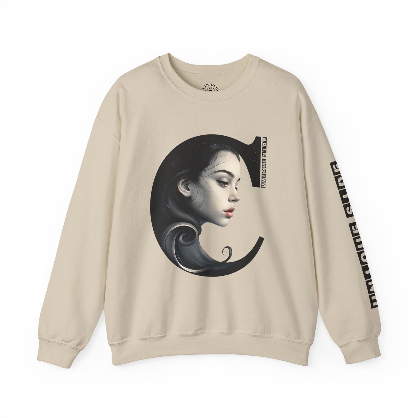 Letter C,Stylish Artistic Sweatshirt, Trendy Crewneck, Graphic Sweater, Cozy Unisex Top, Unique Gift for Art Lovers, Everyday Comfort