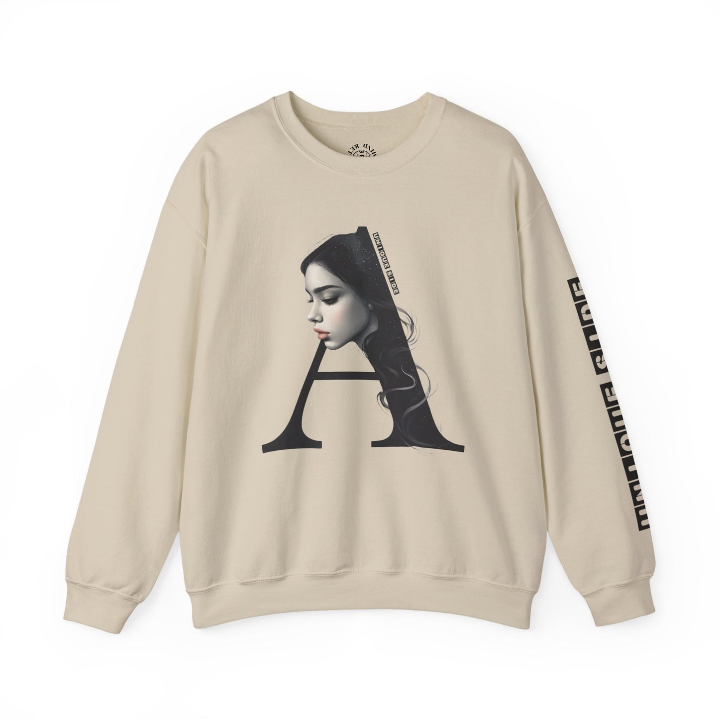 Letter A,Stylish Artistic Sweatshirt, Trendy Crewneck, Graphic Sweater, Cozy Unisex Top, Unique Gift for Art Lovers, Everyday Comfort