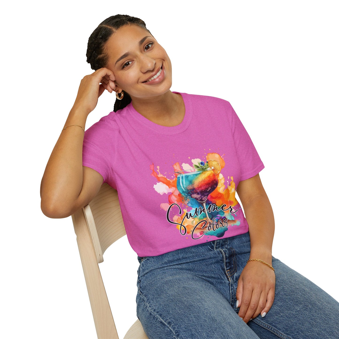 Colorful Artistic T-Shirt with Inspirational Design, Unisex Softstyle Tee, Gift for Art Lovers, Casual Wear, Birthday Gift Idea