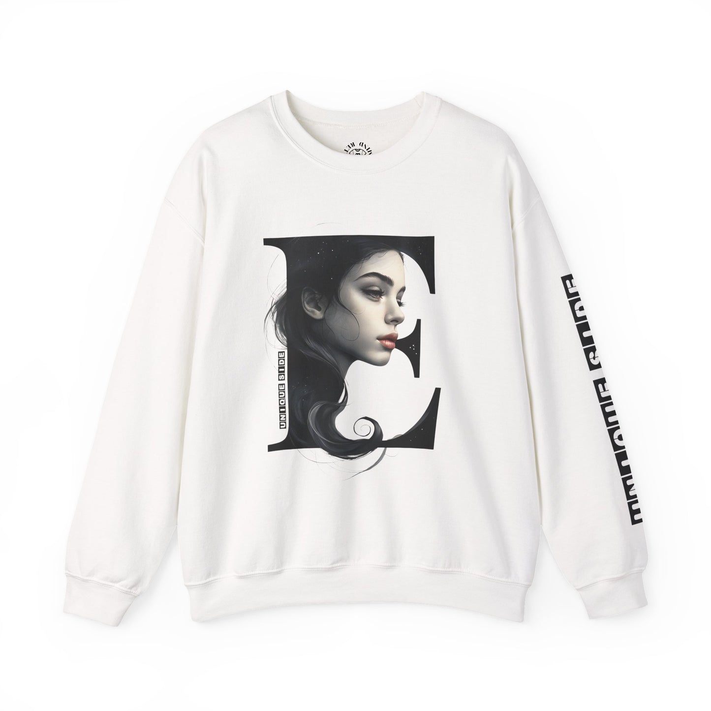 Letter E, Stylish Artistic Sweatshirt, Trendy Crewneck, Graphic Sweater, Cozy Unisex Top, Unique Gift for Art Lovers, Everyday Comfort