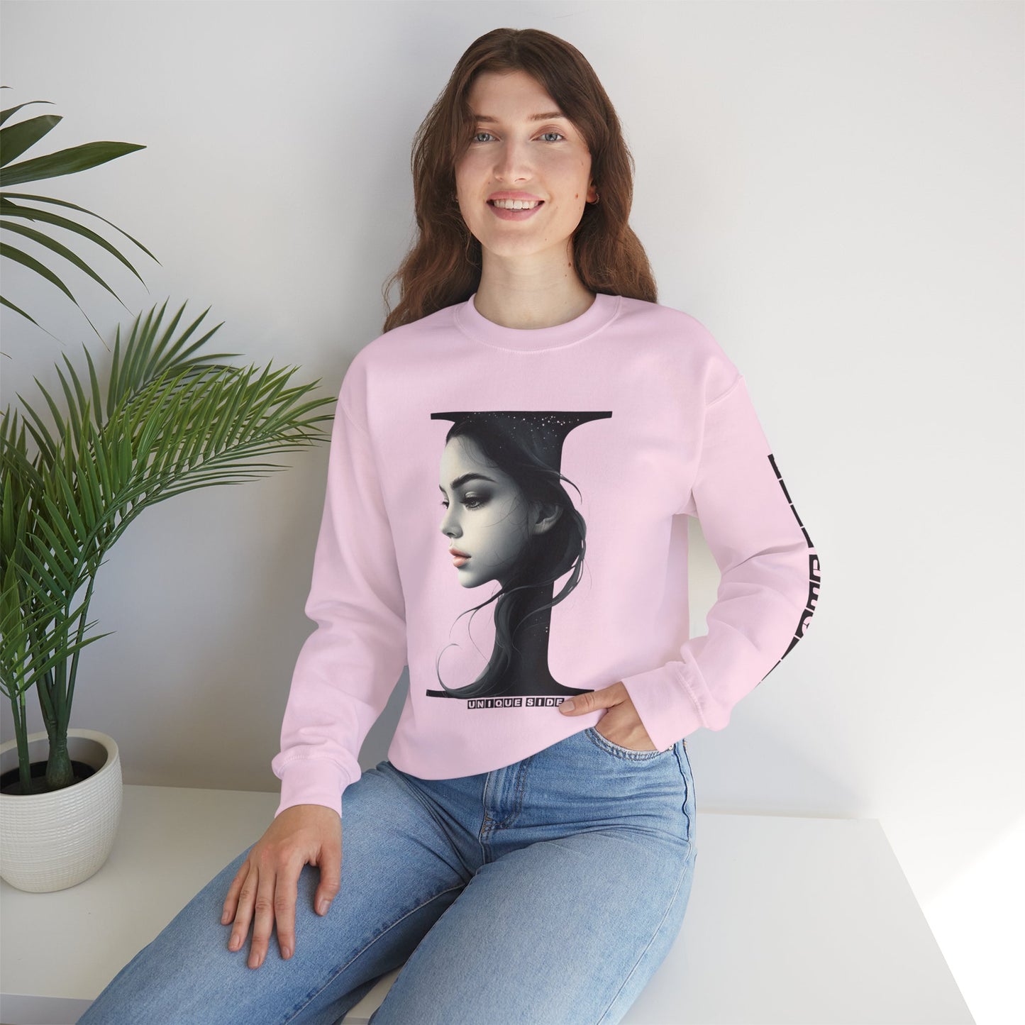 Letter I, Stylish Artistic Sweatshirt, Trendy Crewneck, Graphic Sweater, Cozy Unisex Top, Unique Gift for Art Lovers, Everyday Comfort