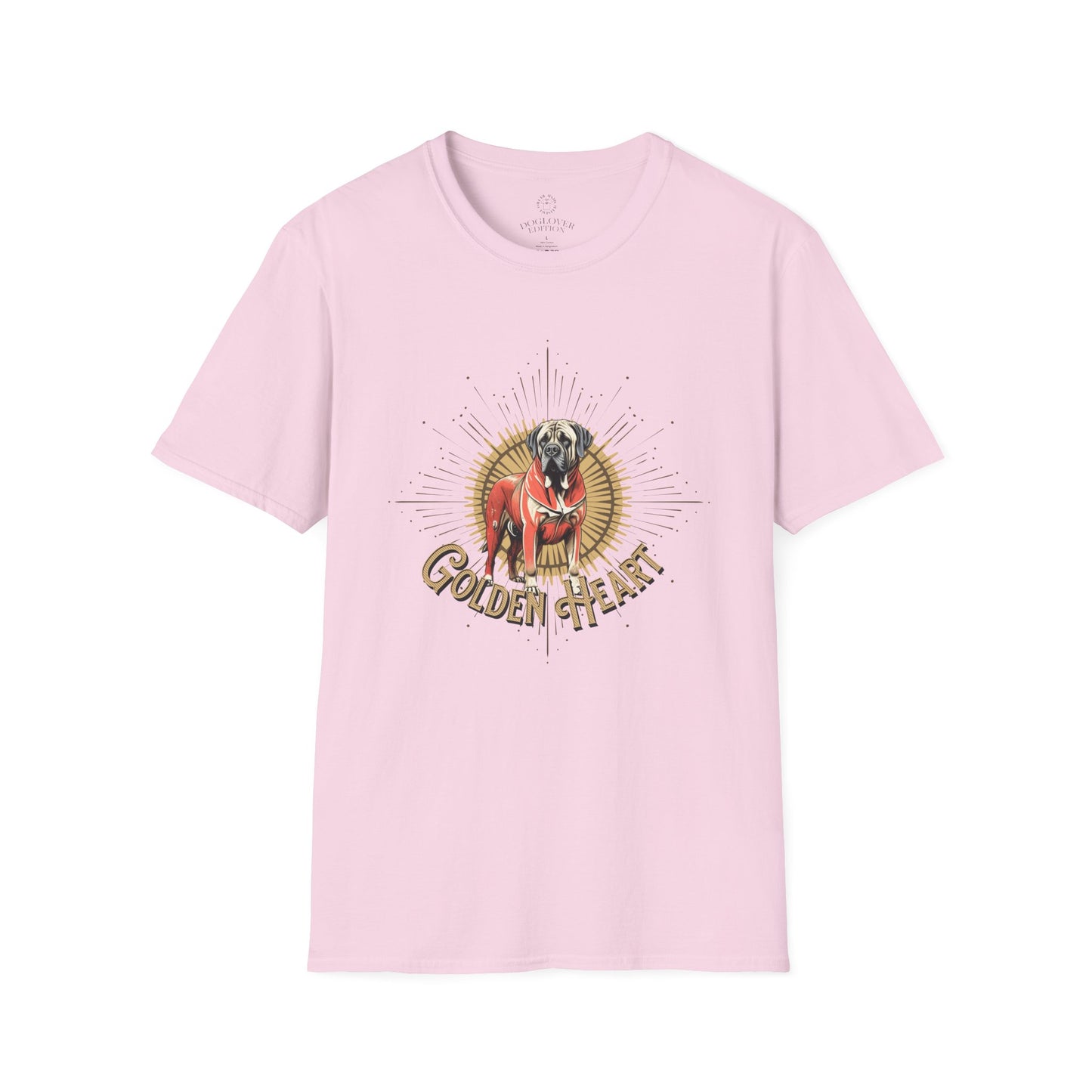 Golden Heart Unisex Softstyle T-Shirt - Perfect Gift for Dog Lovers