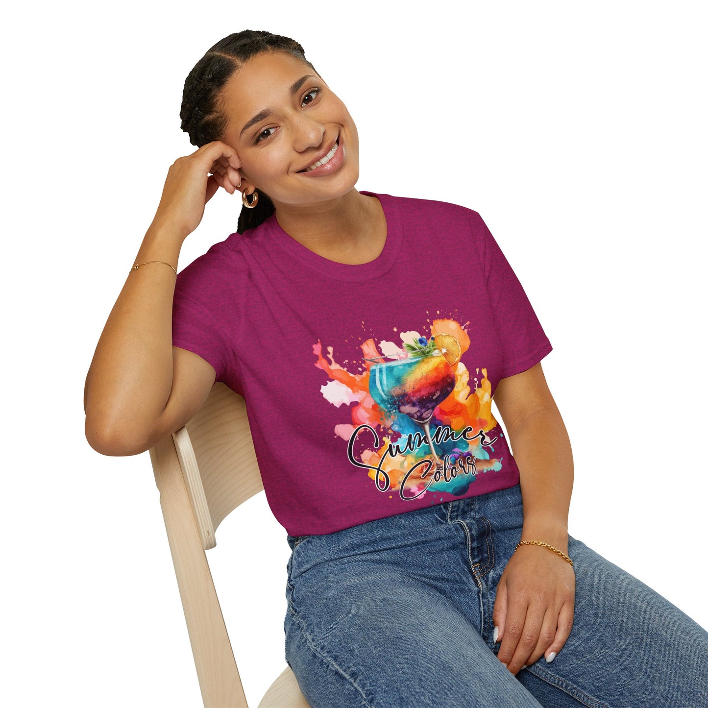 Colorful Artistic T-Shirt with Inspirational Design, Unisex Softstyle Tee, Gift for Art Lovers, Casual Wear, Birthday Gift Idea