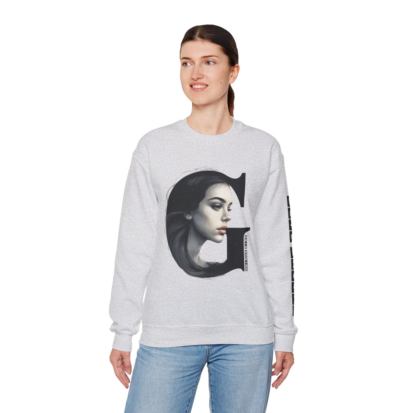 Letter G, Stylish Artistic Sweatshirt, Trendy Crewneck, Graphic Sweater, Cozy Unisex Top, Unique Gift for Art Lovers, Everyday Comfort