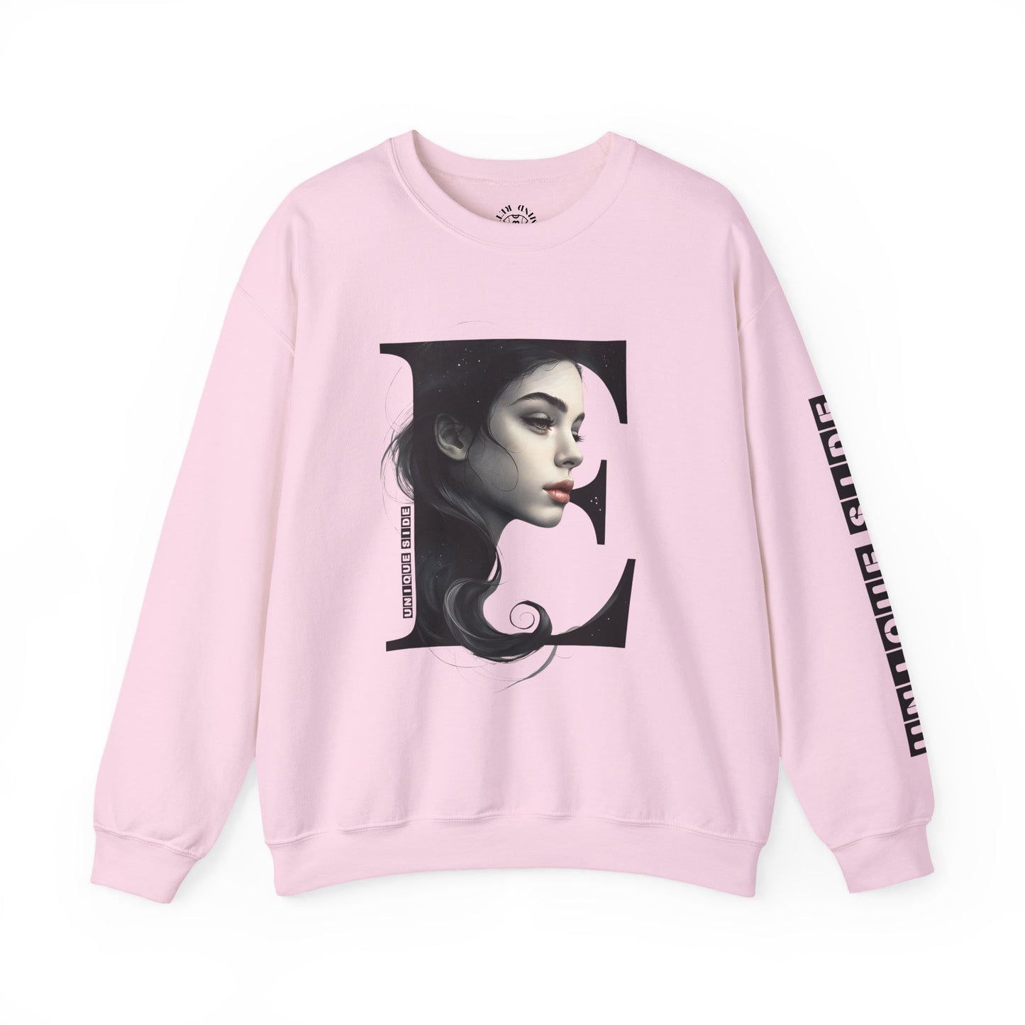 Letter E, Stylish Artistic Sweatshirt, Trendy Crewneck, Graphic Sweater, Cozy Unisex Top, Unique Gift for Art Lovers, Everyday Comfort
