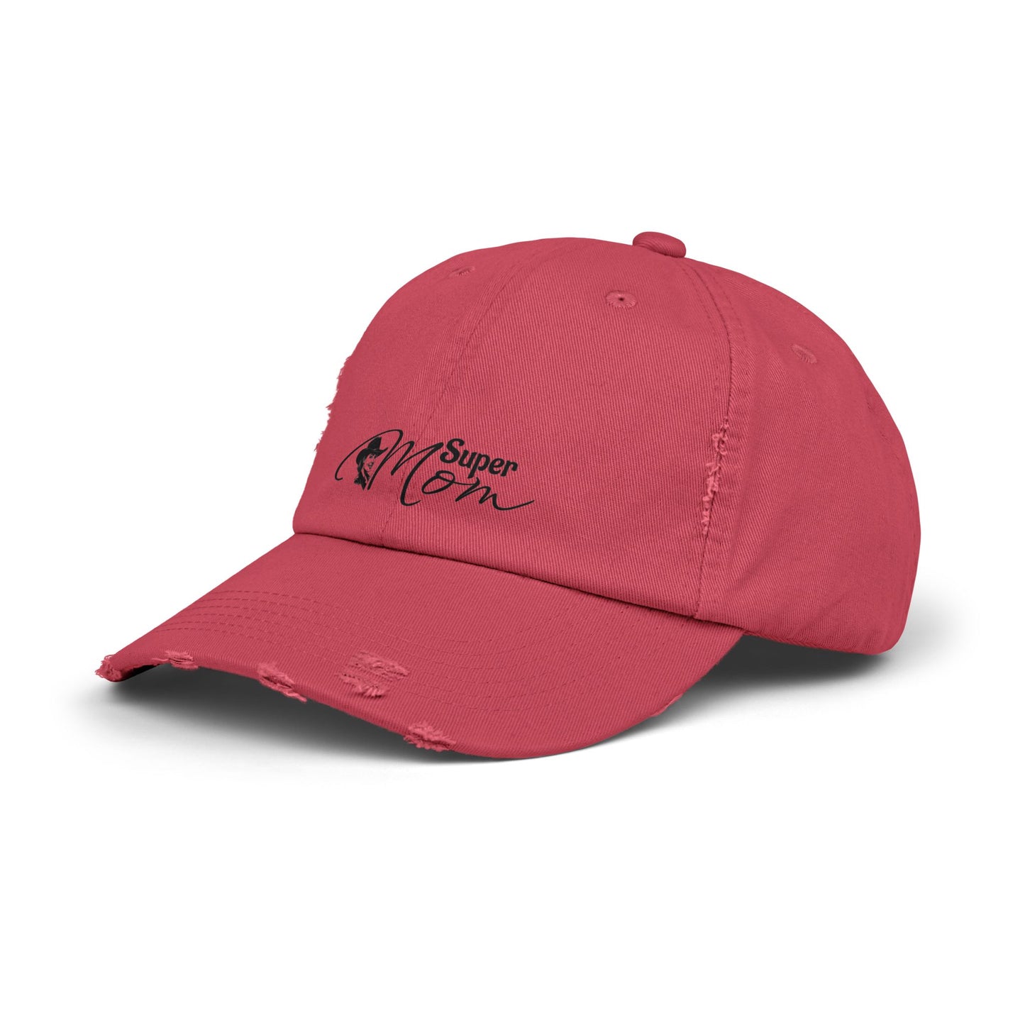 Super Mom Unisex Distressed Cap, Casual Hat for Moms, Gift for Mother's Day, Everyday Wear, Relaxed Style