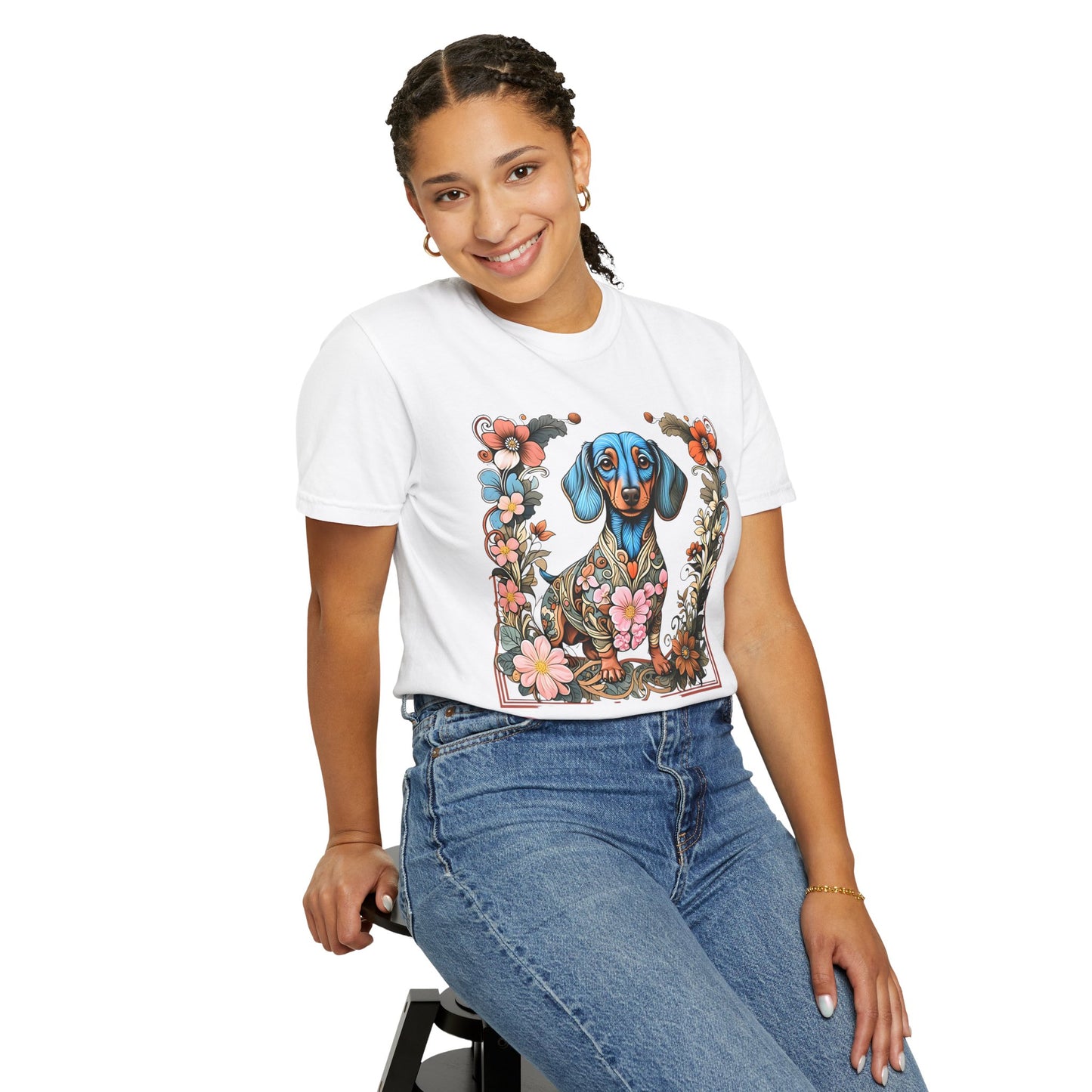 Pure Love Dachshund T-Shirt - Unisex Garment-Dyed Tee