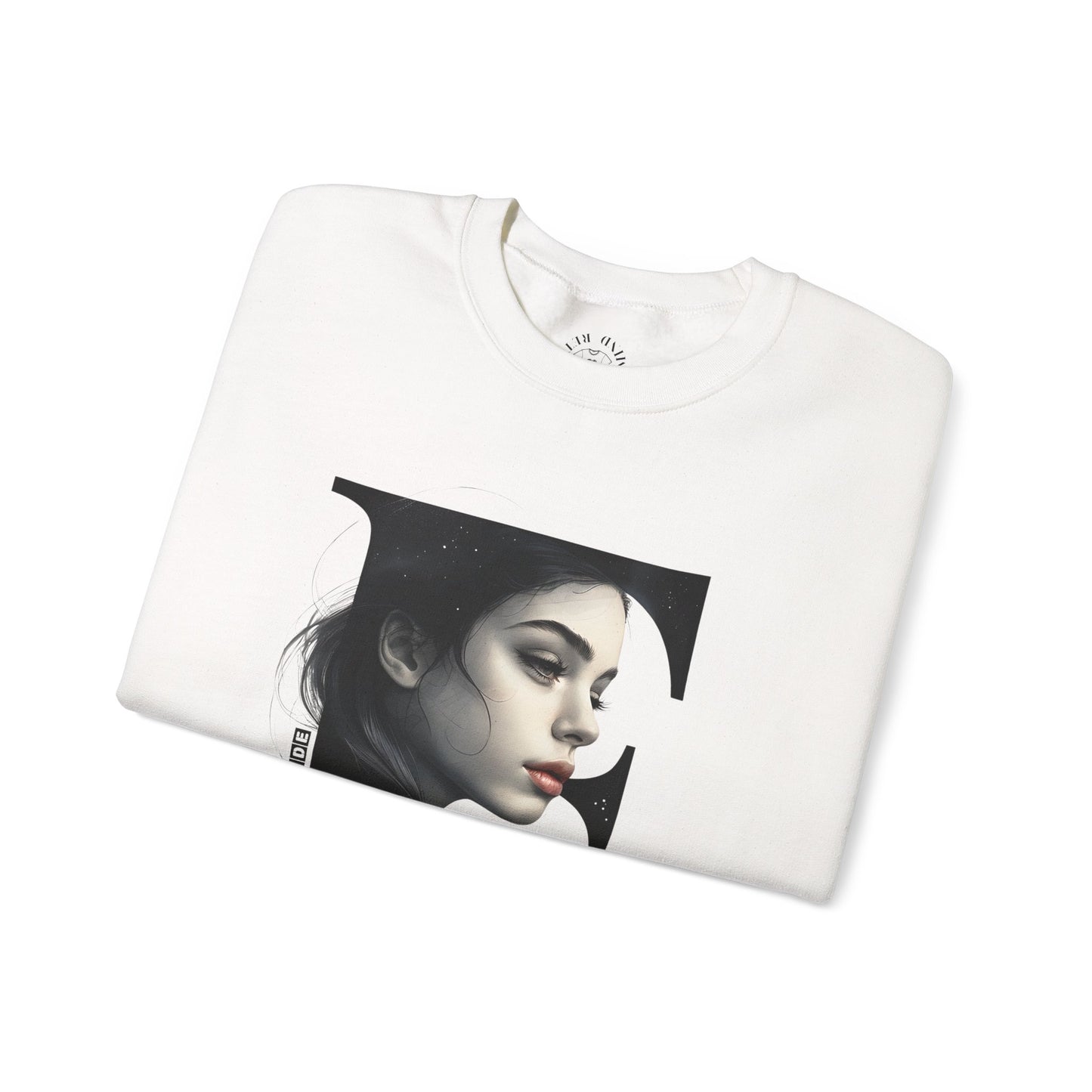 Letter E, Stylish Artistic Sweatshirt, Trendy Crewneck, Graphic Sweater, Cozy Unisex Top, Unique Gift for Art Lovers, Everyday Comfort