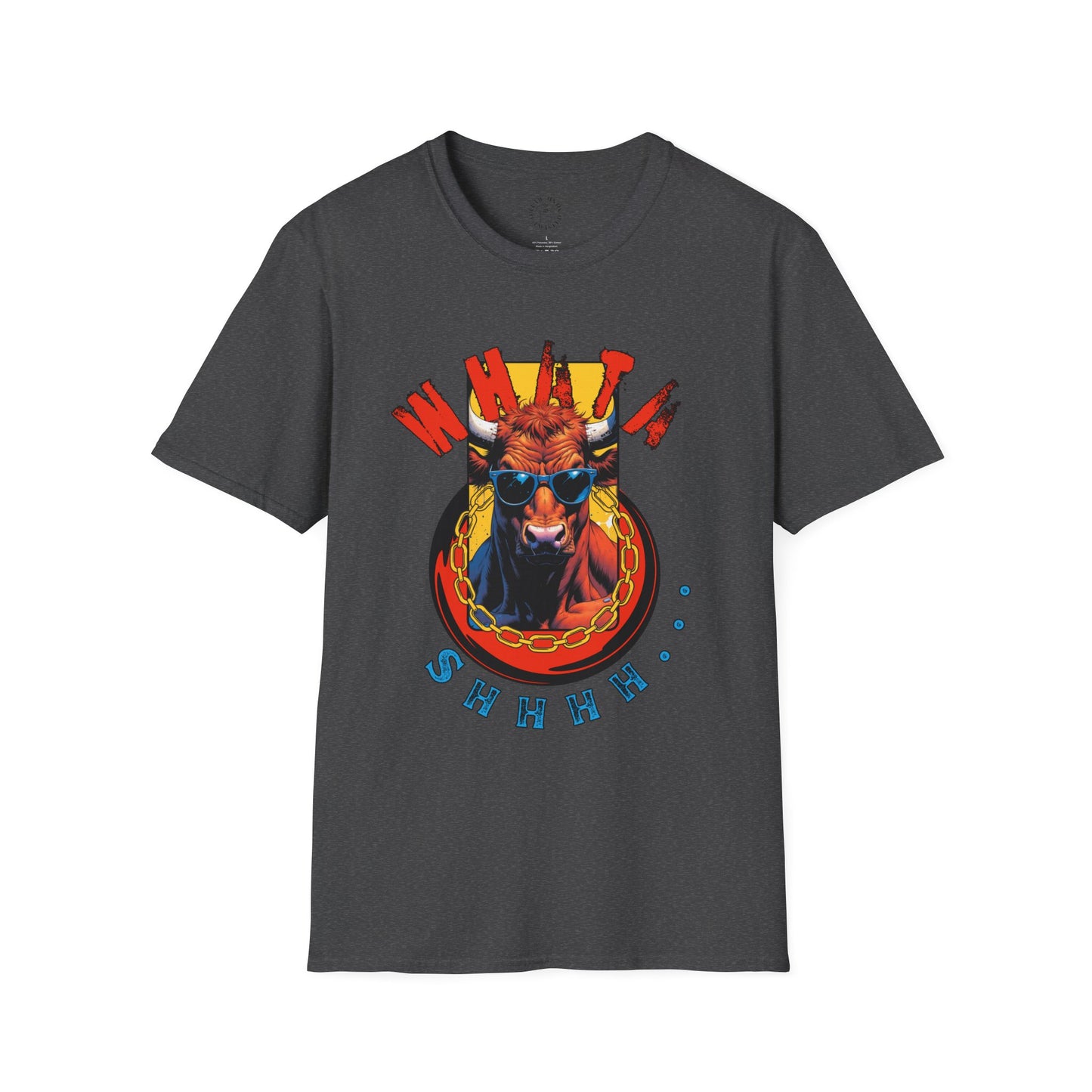 Funny Cow Graphic Unisex T-Shirt - 'Wata bull Shhhh...'