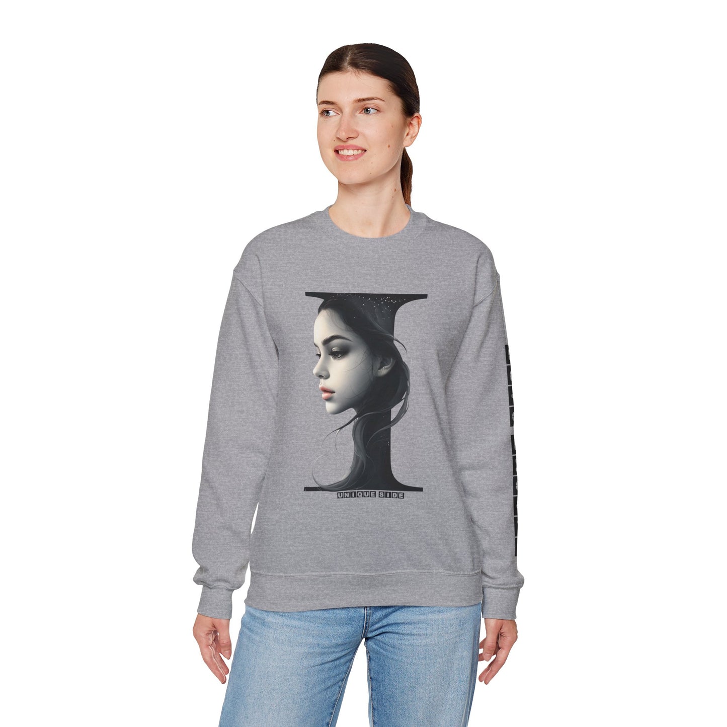 Letter I, Stylish Artistic Sweatshirt, Trendy Crewneck, Graphic Sweater, Cozy Unisex Top, Unique Gift for Art Lovers, Everyday Comfort