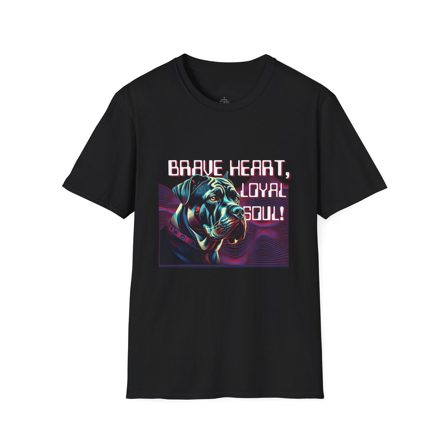 Brave Heart Loyal Soul Dog Graphic Unisex Softstyle T-Shirt
