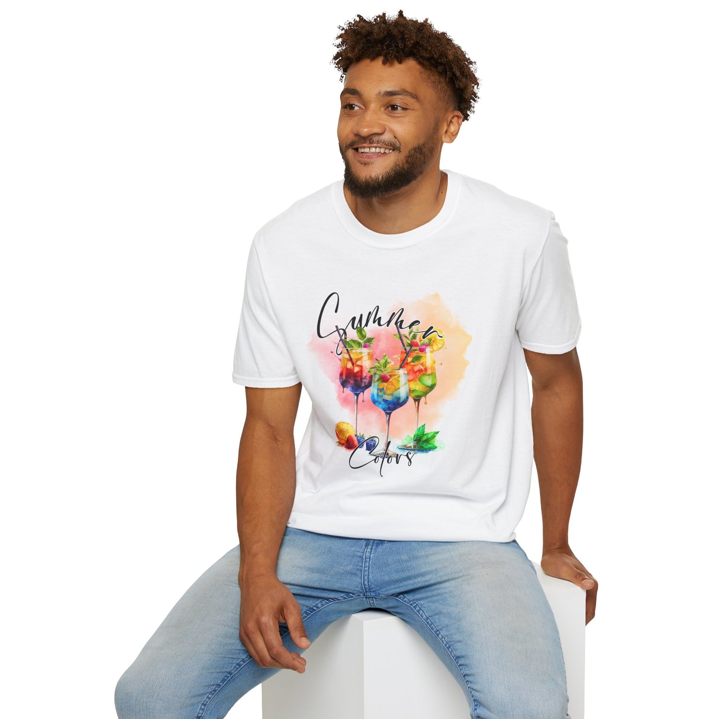 Colorful Floral Summer Unisex T-Shirt, Boho Shirt, Gift for Her, Vacation Tee, Festival Apparel, Summer Outfit