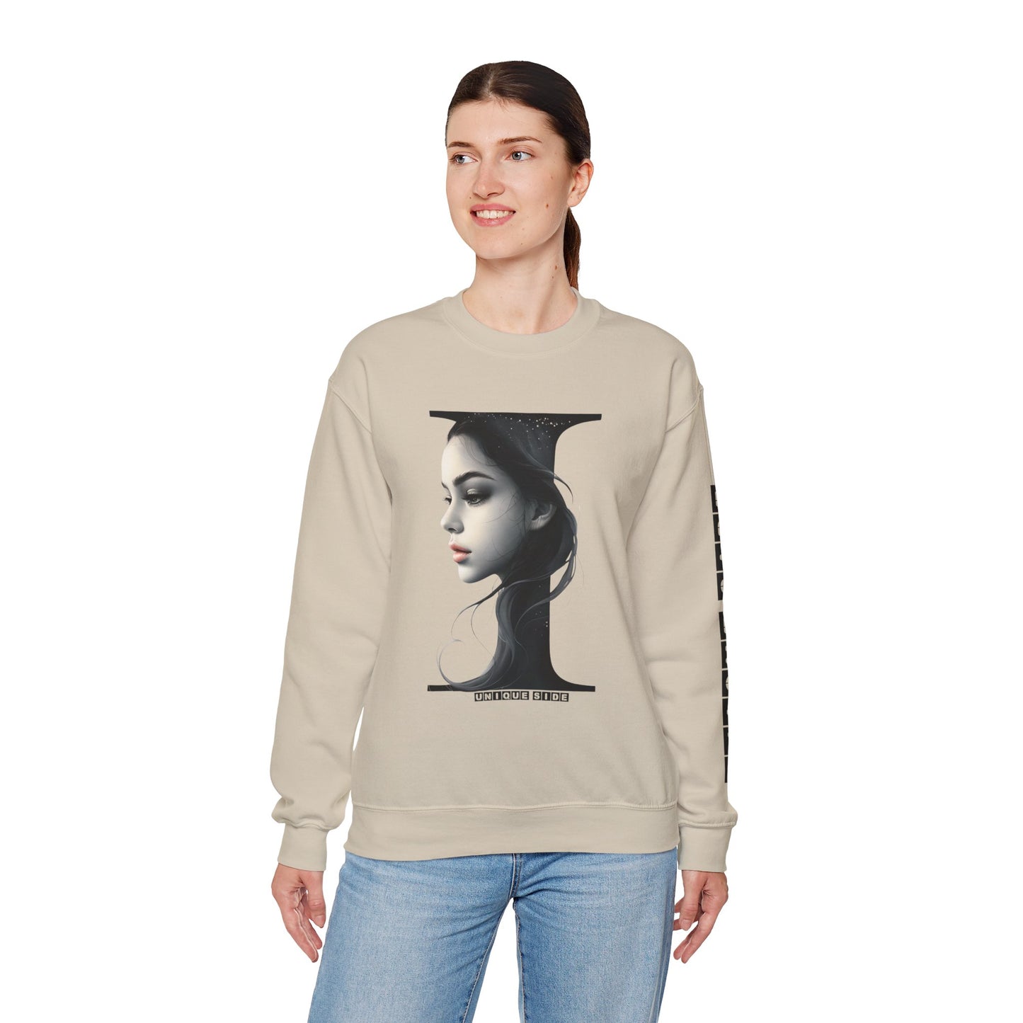 Letter I, Stylish Artistic Sweatshirt, Trendy Crewneck, Graphic Sweater, Cozy Unisex Top, Unique Gift for Art Lovers, Everyday Comfort