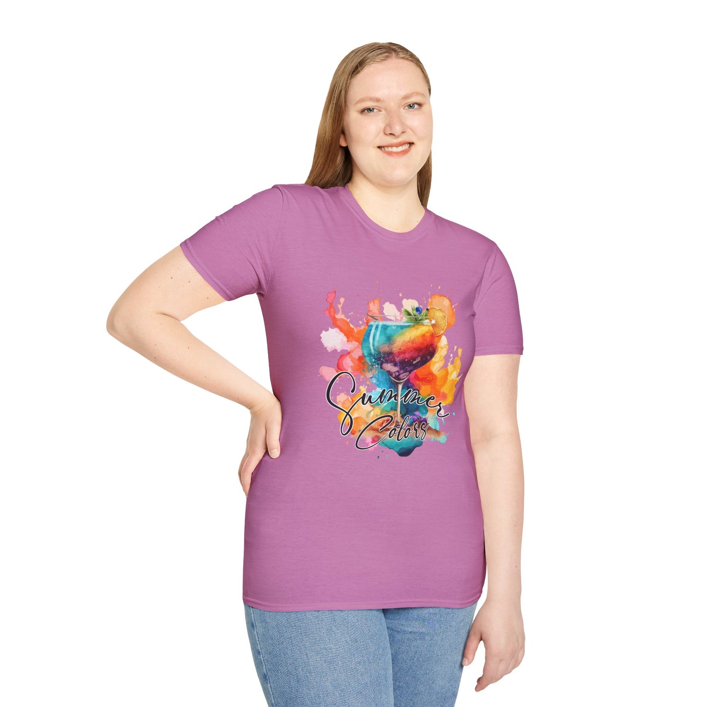 Colorful Artistic T-Shirt with Inspirational Design, Unisex Softstyle Tee, Gift for Art Lovers, Casual Wear, Birthday Gift Idea