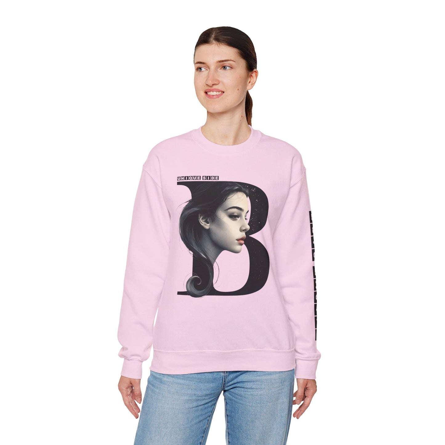 Letter B,Stylish Artistic Sweatshirt, Trendy Crewneck, Graphic Sweater, Cozy Unisex Top, Unique Gift for Art Lovers, Everyday Comfort