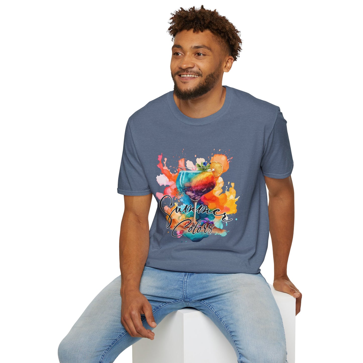 Colorful Artistic T-Shirt with Inspirational Design, Unisex Softstyle Tee, Gift for Art Lovers, Casual Wear, Birthday Gift Idea