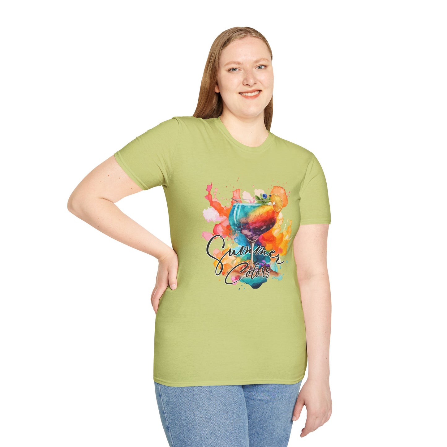Colorful Artistic T-Shirt with Inspirational Design, Unisex Softstyle Tee, Gift for Art Lovers, Casual Wear, Birthday Gift Idea