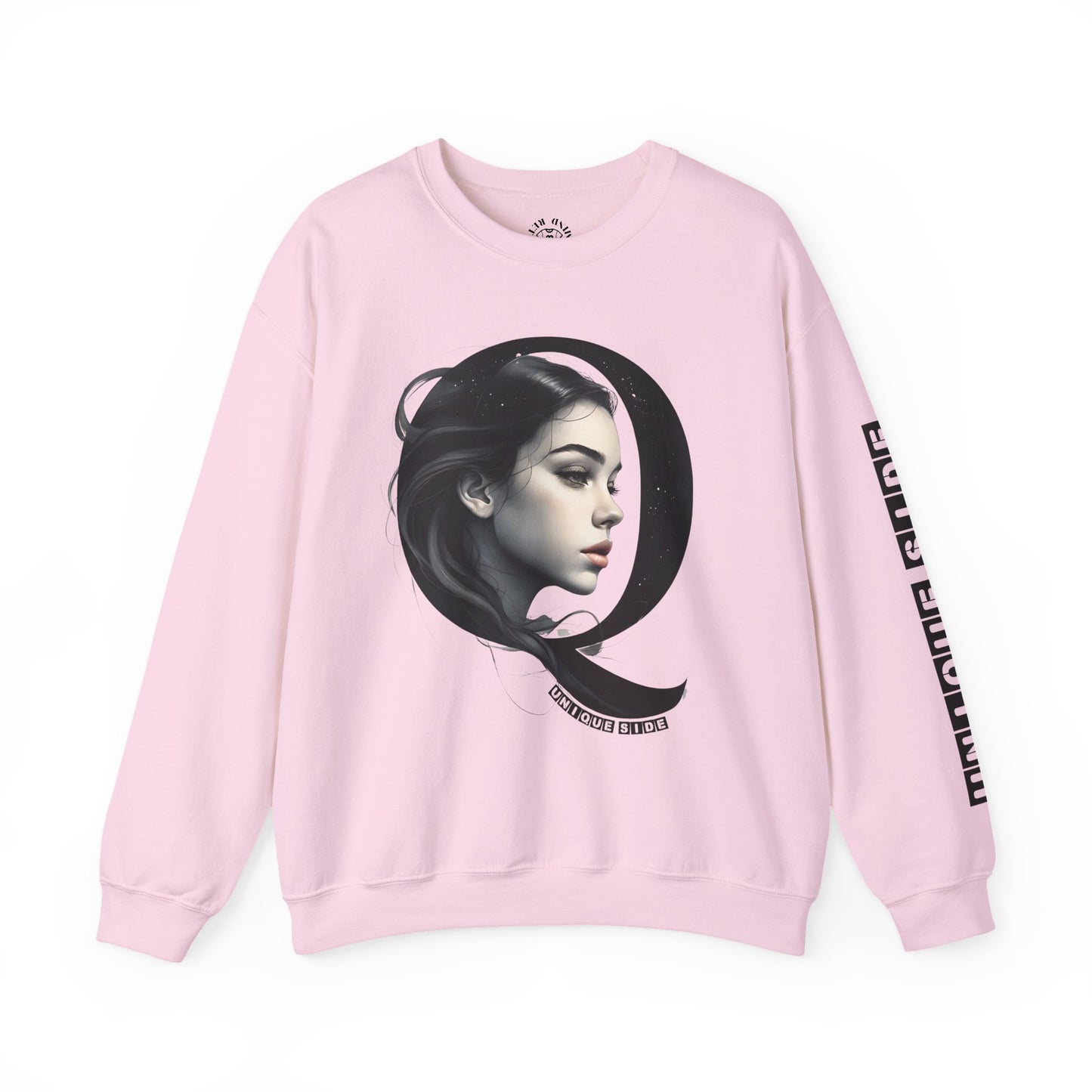 Letter Q, Stylish Artistic Sweatshirt, Trendy Crewneck, Graphic Sweater, Cozy Unisex Top, Unique Gift for Art Lovers, Everyday Comfort