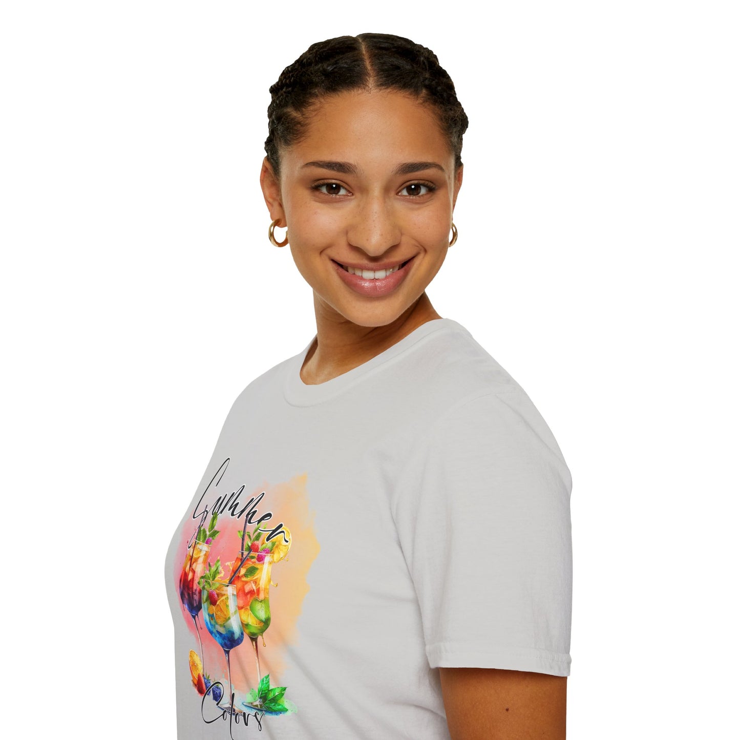 Colorful Floral Summer Unisex T-Shirt, Boho Shirt, Gift for Her, Vacation Tee, Festival Apparel, Summer Outfit
