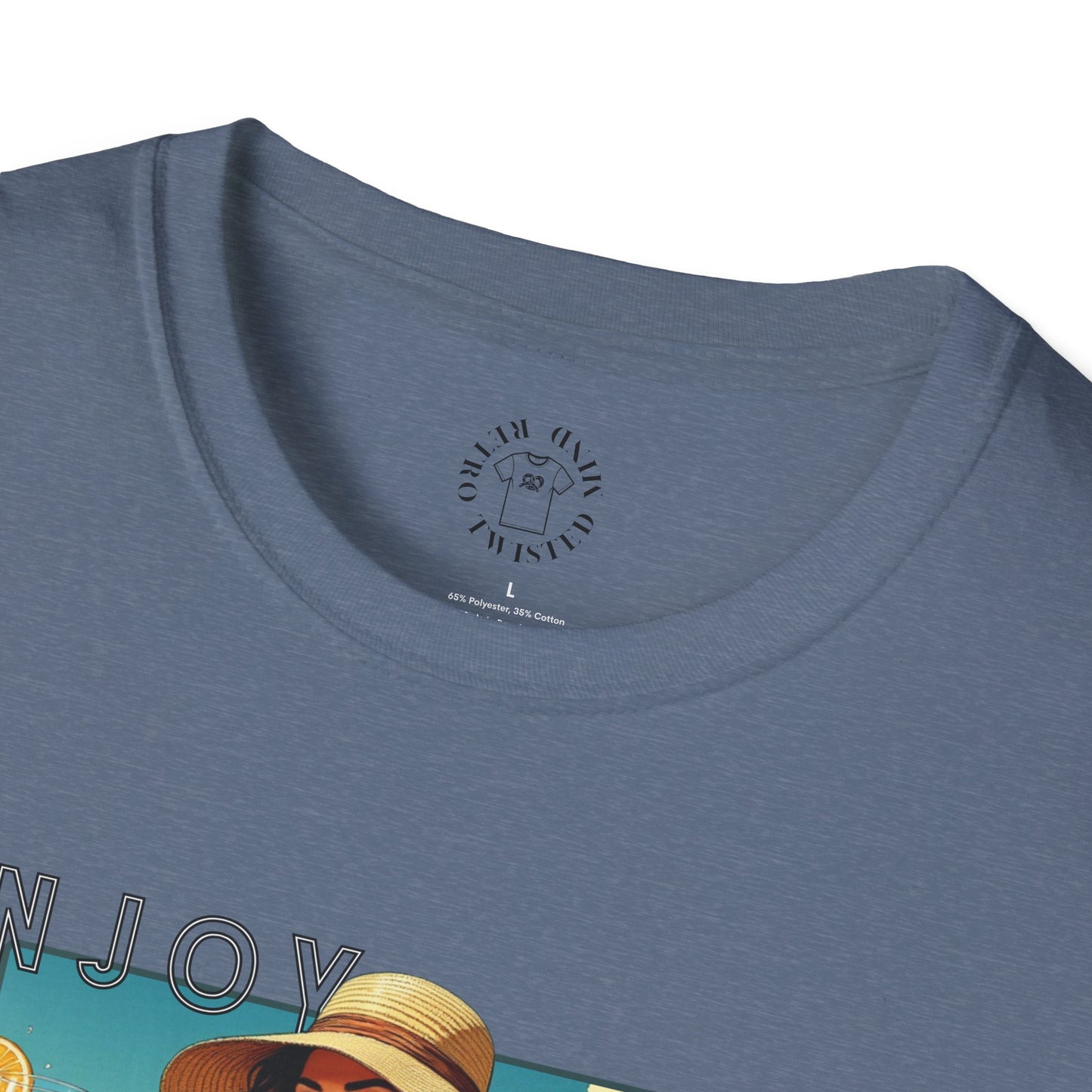 Enjoy Summer Vintage T-Shirt - Unisex Softstyle Tee for Beach Lovers