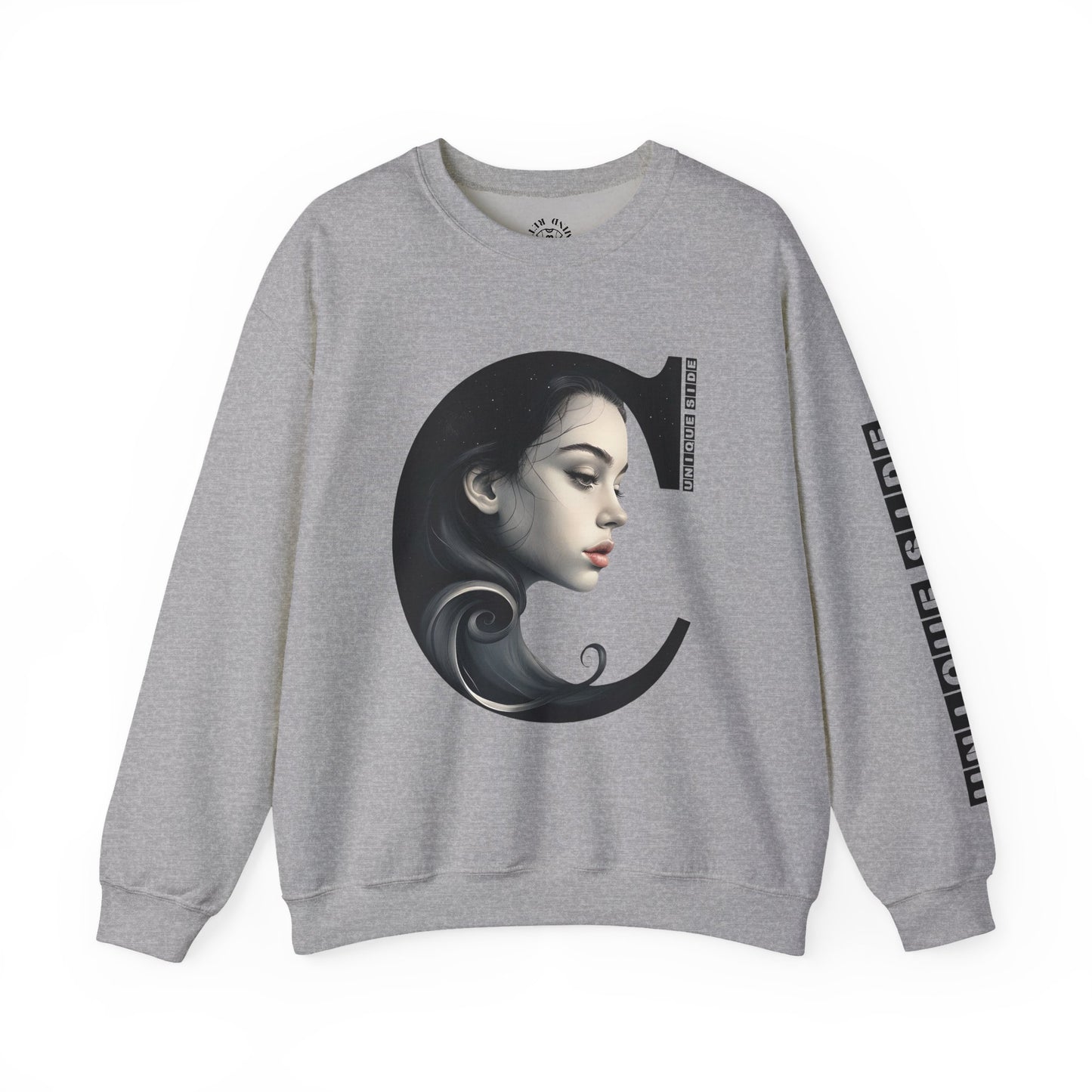 Letter C,Stylish Artistic Sweatshirt, Trendy Crewneck, Graphic Sweater, Cozy Unisex Top, Unique Gift for Art Lovers, Everyday Comfort
