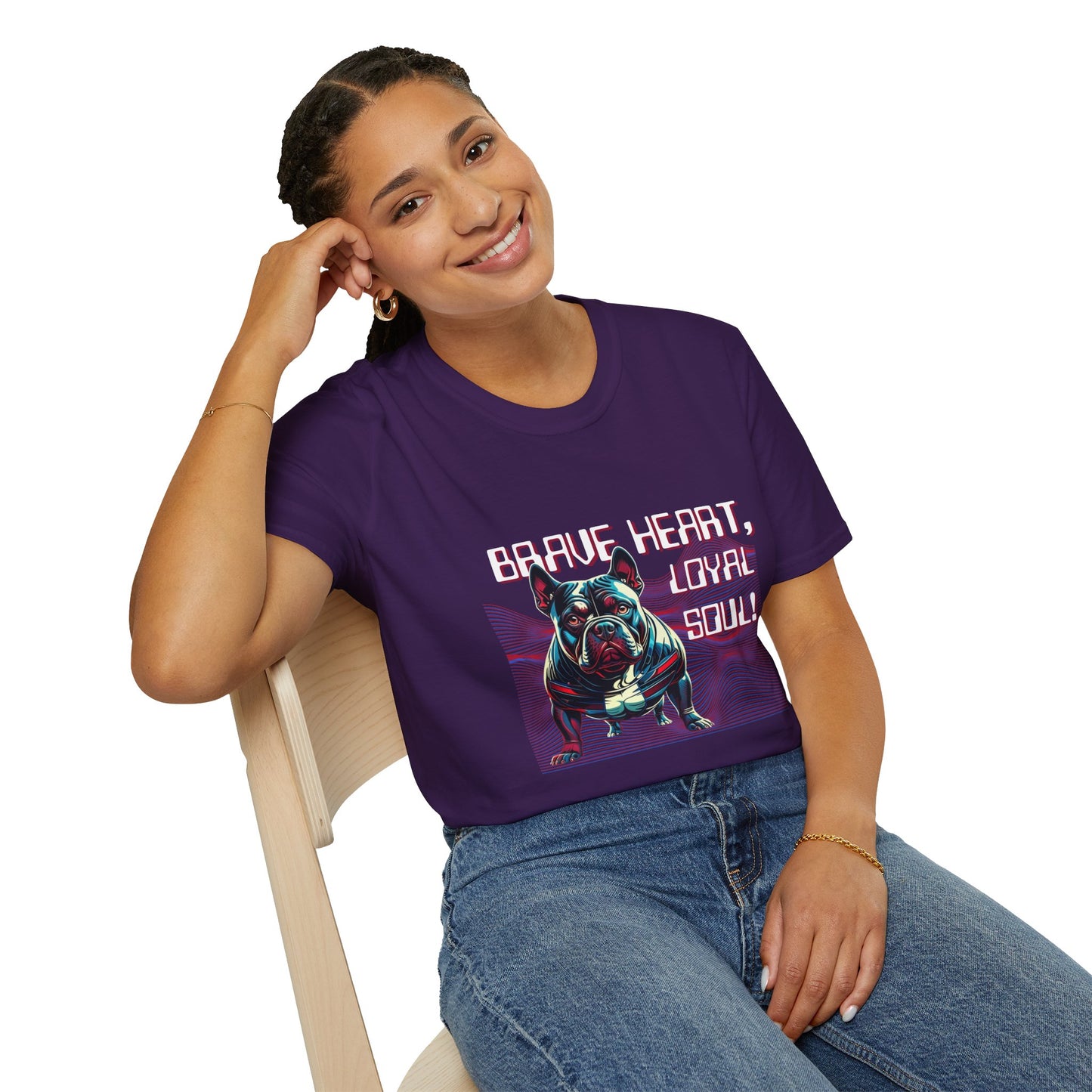 Copy of Brave Heart, Loyal Soul Dog T-Shirt - Unisex Softstyle Tee
